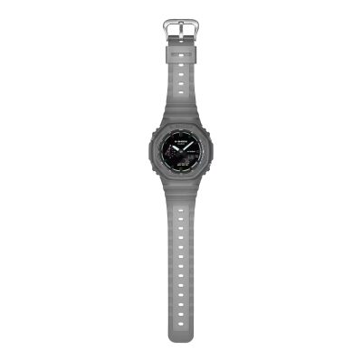 montre casio g shock GA 2100 serie noire transparente 48.5 mm vie nocturne