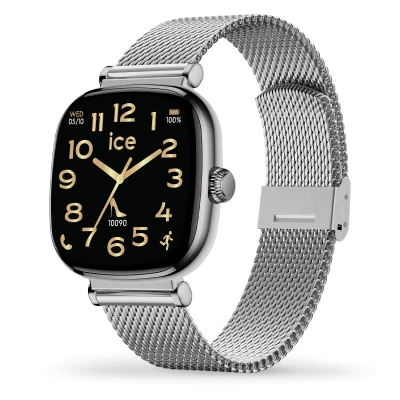 montre -ice-smart-2-0-sq-silver-milanese connectée maille milanaise