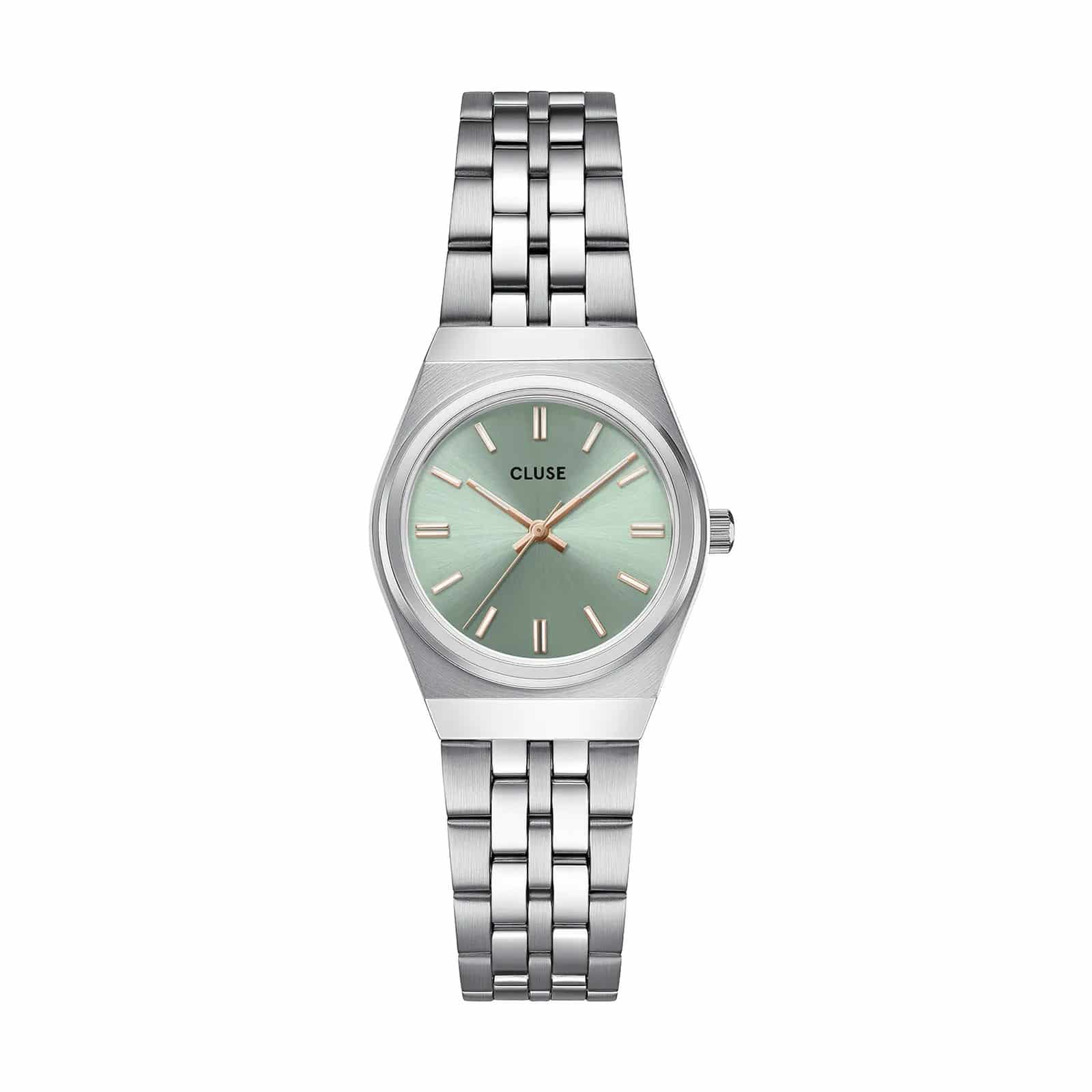 Montre CLUSE Retro 70s Mini, acier et sauge