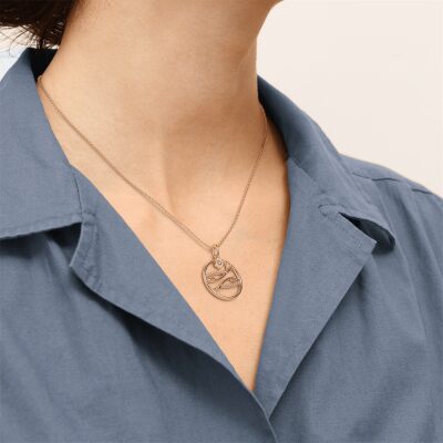 collier les georgettes poissons finition dorée zodiaque