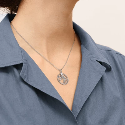 collier les georgettes zodiaque verseau finition argentée