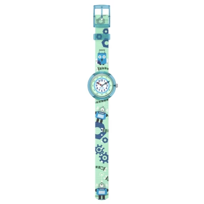 montre flik flak enfant beep beep beep! robots bleus et verts
