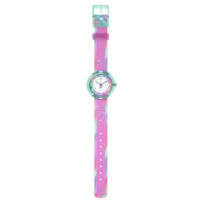 montre flik flak flip it pink bracelet PET rose étoiles en cristaux