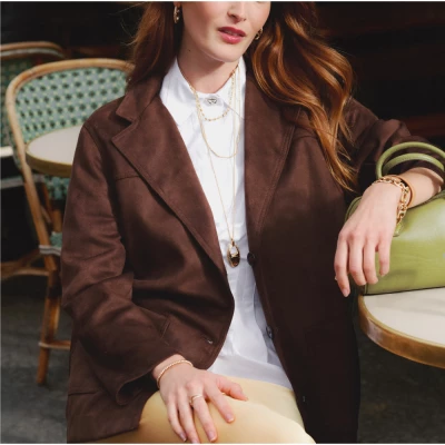 collier sautoir les Georgettes expresso finition dorée maille grain de café XXL