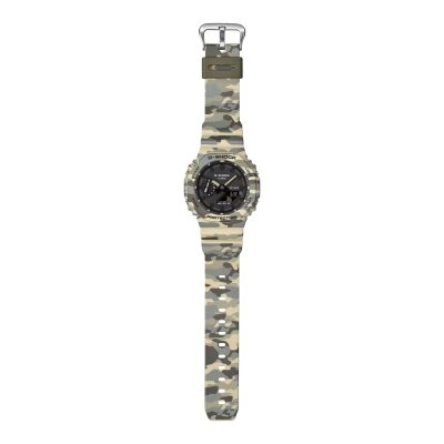 montre casio g shock GA 2100 serie camouflage étanche 20 bar multifonctions 48.5 mm