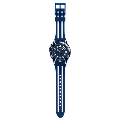 montre swatch scubacqua sea wasp montre plongée bleu marine bracelet silione plage été