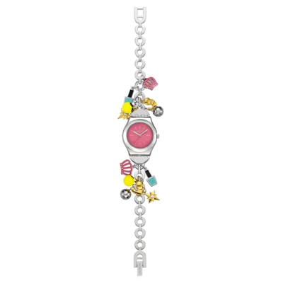 montre swatch fête des mères 2026 the charm of mom pampilles et charms 25 mm irony emoticones