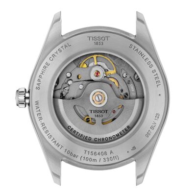 montre tissot ballade 39 mm powermatic 80 COSC cadran bleu marine et bracelet acier mouvement automatique