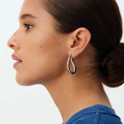 boucles d'oreilles agatha abbesses argenté créoles