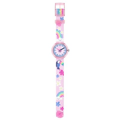 montre flik flak toucans treasures enfant toucans arc en ciel