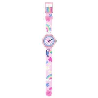 montre flik flak toucans treasures enfant toucans arc en ciel