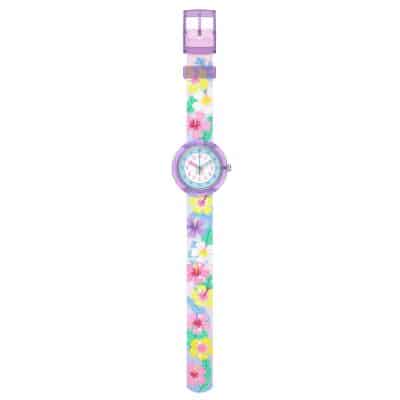 montre flik flak hibiskiss enfant fleurs hibiscus colorées