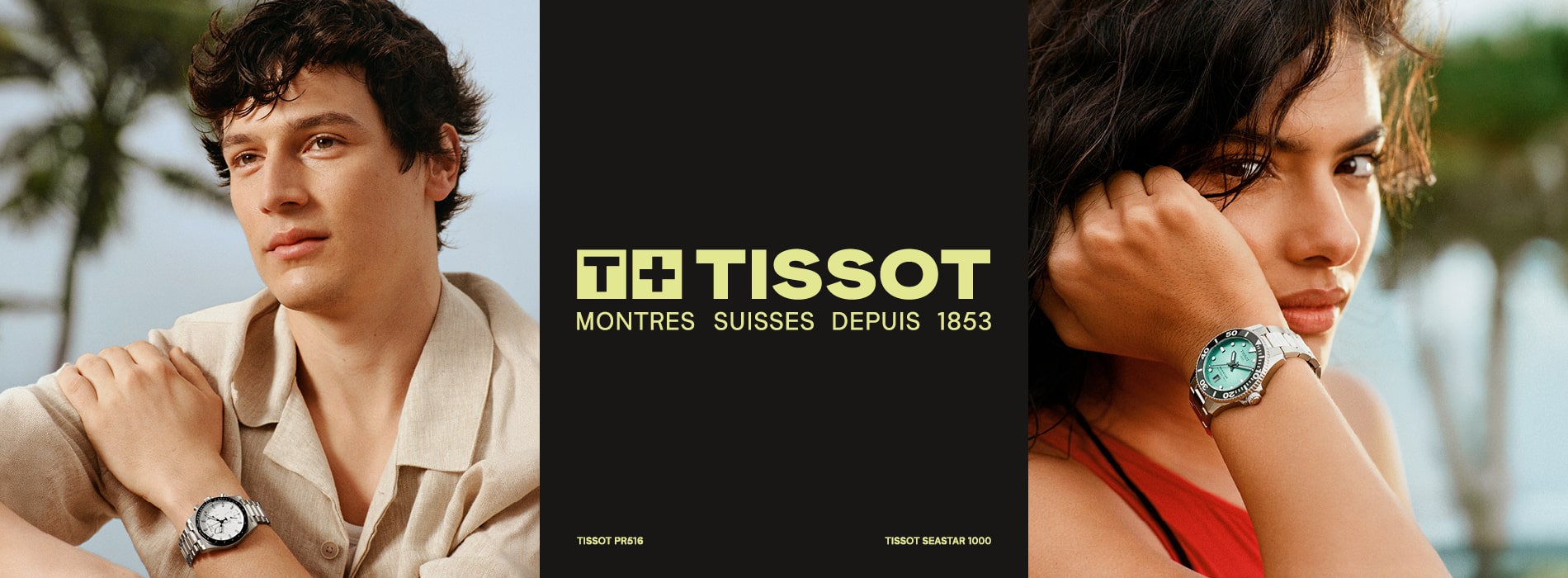 bannière tissot montre homme femme été 2026 PR516 et seastar 1000 bannière tissot montre homme femme été 2026 PR516 et seastar 1000