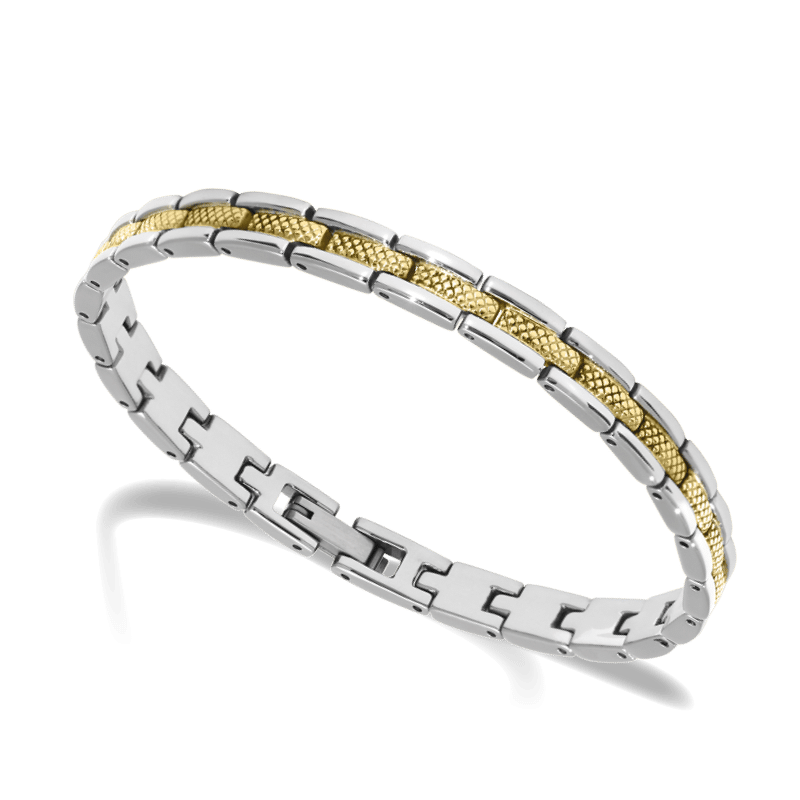 Bracelet Rochet homme Santorin acier bicolore