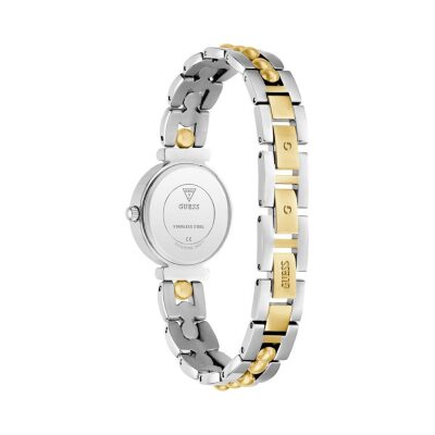 Montre Guess Leena Vert acier bicolore gris et doré cadran vert