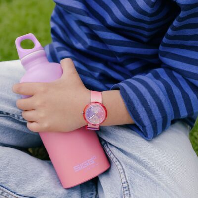 montre flik flak quench in pink gourde