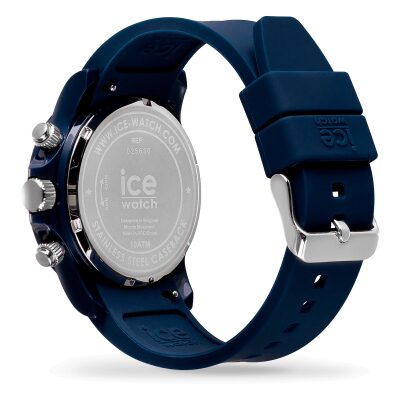 montre ice watch ice bewatch blue white vue arrière boucle simple ardillon