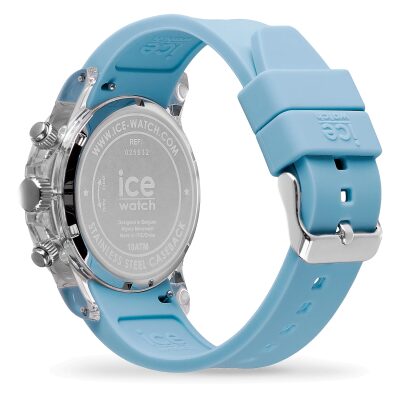 montre ice watch ice bewatch clear timeless blue vue arrière boucle ardillon