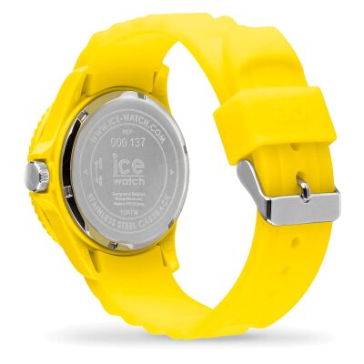 montre ice watch ice forever yellow vue de dos boucle acier