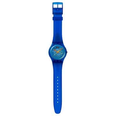 montre swatch new gent brilliantly blue réédition modèle new gent année 80