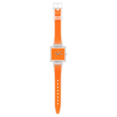montre swatch what if... see thru orange vue bracelet